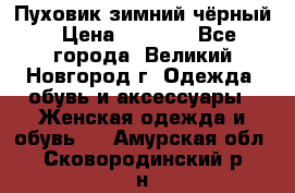 Пуховик зимний чёрный › Цена ­ 2 500 - Все города, Великий Новгород г. Одежда, обувь и аксессуары » Женская одежда и обувь   . Амурская обл.,Сковородинский р-н